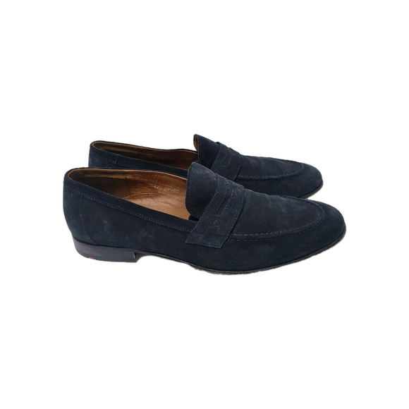 Lloyd Germany Men 9.5US 44EU Dress Penny Loafers Libra Suede Leather Navy Good main image 6